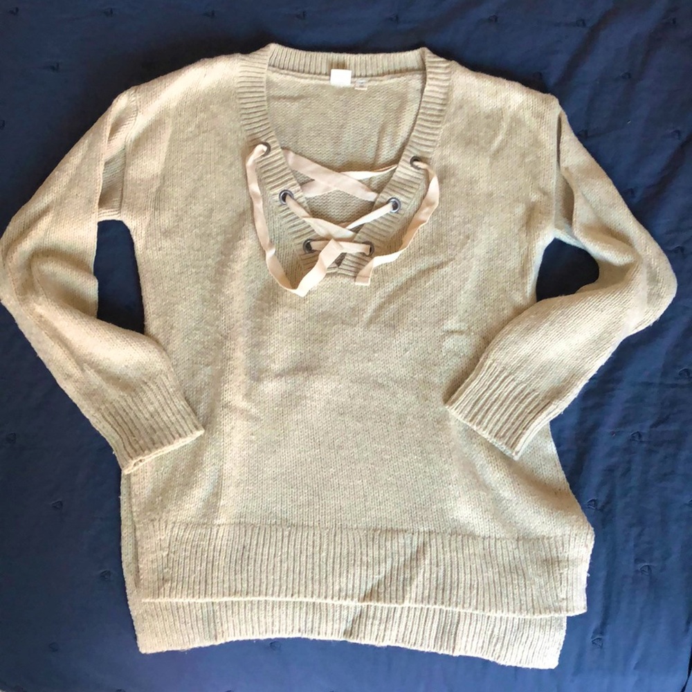 Chunky Oatmeal Pullover Sweater - image 2